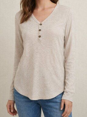 Koolaburra by UGG Waffle Knit Henley | Size Small
